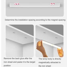 60CM 80CM Night Light Motion Sensor Thin LED Kitchen Rechargeable USB Lamp Backlight For Bedroom Bedside Table Lighting