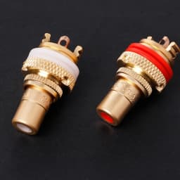 8PCS Red+White HIFI RCA Socket Socket Chassis High Quality CMC Female Connector