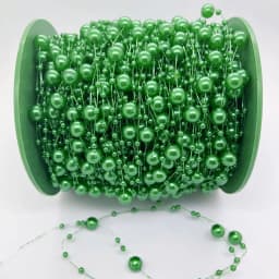 5/10yards 3-8mm Fishing Line Artificial Pearls String Beads Chain for Diy Christmas Tree Wreath Decoration Party Supplies