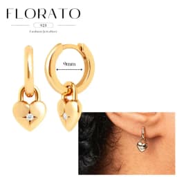 925 Sterling Silver ear needles Animal Butterfly/Elephant/Shell Pendant Hoop Earrings For Women Fashion Jewelry Accessories