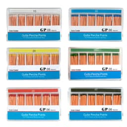 AG 3/5/6Box Dental Gutta Percha Points With Scale Endo Root Canal Obturating Tips Bars Taper 0.02 0.04 0.06 F1 F2 F3