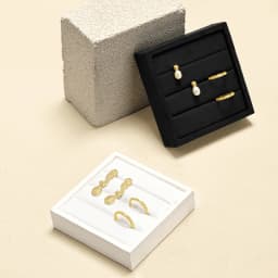Oirlv 3 Slots Ring Tray Small Ring Organizer Earring Trays Showcase Display Storage Insert Holder for Jewelry Box,Drawer,Dresser