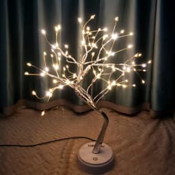 108 LED Tabletop Bonsai Tree Light Warm White Artificial Fairy Light Battery/USB Twinkling Tree Lamp for Christmas Wedding Home