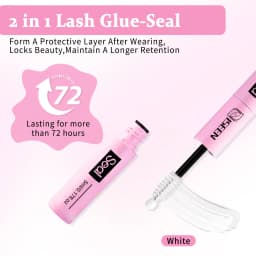 Lash Cluster Glue, Lash Bond and Seal Waterproof, Bond & Seal Eyelash Glue for Clusters, Eyelash Adhesive Black Long-Lasting 72H