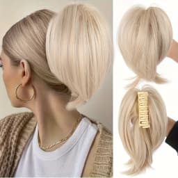 Pinch style messy chicken coop head wig ponytail bun bun bun head straight ponytail