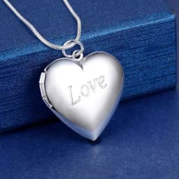 40-75cm 925 Sterling Silver Oval heart Round Photo open Frame Pendant Necklace Snake Chain For Woman Man Wedding Jewelry