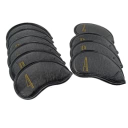 Golf Iron Covers 10pcs Iron Head Covers PU Leather Club Covers Head Covers Waterproof Iron Headcover Wedge Golf Iron Cover For