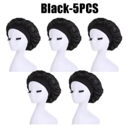 High Elastic Satin Solid Sleeping Hat Hair Care Bonnet Nightcap Multi-color Reusable Women Home Sleeping Cap Accessories