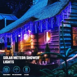 USB Falling Meteor Lights LED String Warm White Blue Colorful 30CM8Tubes 50CM8Tubes IP54 Waterproof 8 Modes Festival Yard Decor