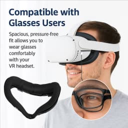 Facial Interface Bracket for Meta/Oculus Quest 2 Replaceable PU Foam Face Pad Cover Frame Sweatproof & Comfortable for Quest 2