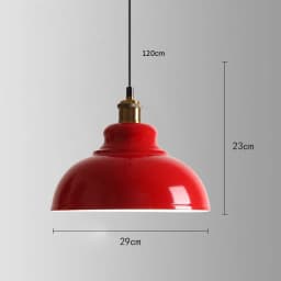 American Retro Red Pendant Lamp Led E27 Industrial Style Lighting Hot Pot Barbecue Modern Iron Art Restaurant Decor Lighting