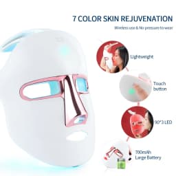 Wireless 7 Colors Face LED Mask Photon Facal Beauty Mask Skin Rejuvenation Anti Acne Repair Skin Tightening Anti Aging Skin Care