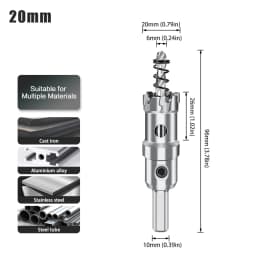 1pc 12-160mm TCT Carbide Hole Saw Drill Bit Hole Saw Cutter For Stainless Steel Metal Alloy Drilling