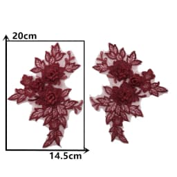 3D 1 Pair For Sale Craft Supplies Trim Wedding Dress Decoration Sewing On Lace Embroidered Fabric Needlework Applique
