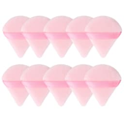 10/20Pcs Triangle Velvet Powder Puff Heart Shaped Makeup Sponges Blender Foundation Cosmetic Facial Sponges Make Up Accessories