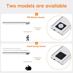 USB Rechargeable Bar Light Hand Sweep Sensor/PIR Motion Induction Kitchen Stair Hallway Night Lighting 20cm/40cm Magnetic Mount