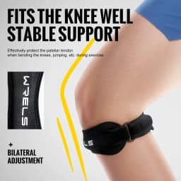 WRELS 1/2/4/6 PCS Knee Straps Breathable Adjustable Patellar Straps Pain Relief Men Women Running Basketball Knee Support Band