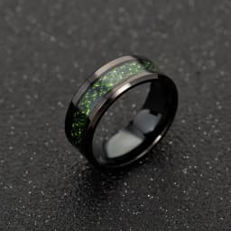 2022 Stainless Steel Dragon Ring for Men Inlay Purple Red Green Black Carbon Fiber Ring Wedding Band Jewelry Size 6-13