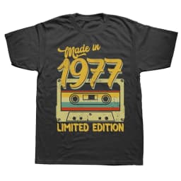 47th Birthday Gift Legends Born In 1977 47 Years Old T Shirts Summer Fathers Day Christmas Streetwear Short Sleeve Men vintage