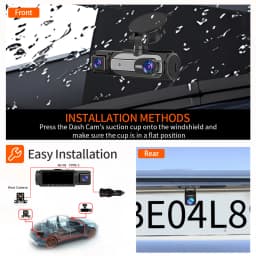 3 Cameras Dash Cam 1080P Front and Rear View Camera Night Vision Parking Monitor Car DVR 3way Car Video Recorder With Gift