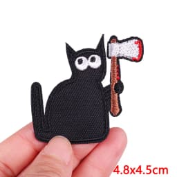 Animal Cat Possum Fox Patch Cartoon Embroidery Patch Iron On Patches For Clothing Thermoadhesive Patches On Clothes Sewing Badge