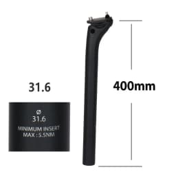 ELITAONE MTB Carbon Seat Post 20mm Offset 25.4-31.6mm Clamp 350-450mm Length Mountain/Road Bike Seatpost Lightweight Design