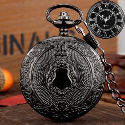Royal Gold Shield Crown Pattern Quartz Pocket Watch Top Luxury Necklace Pendant Chain Steampunk Clock Collectibles Jewelry Gifts