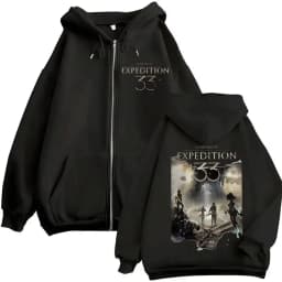 Game Esquie Clair Obscur Expedition 33 Jacket Hoody Unisex Vintage Oversized Zip Up Sweatshirt High Quality Fleece Zipper Hoodie