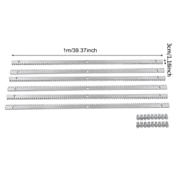 6Pcs Sliding Door Gear Rack 6*1m 0.47inch Thick Predrilled Sliding Gate Opener Rails Compatible with Most Sliding Door Motors