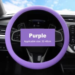 Non-Slip Silicone Steering Wheel Cover Summer Breathable Elastic Universal Fit 38cm Car Steering Wheel Protector Accessory