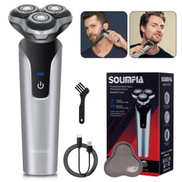 4-Blade Electric Shaver Washable Digital Display Reciprocating Home Use Beard Razor for Men Facial Hair Trimmer