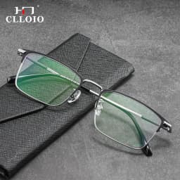 CLLOIO Ultralight Business Men Glasses Reading Glasses Anti Blue Light Myopia Prescription Glasses Hyperopia Optical Eyeglasses