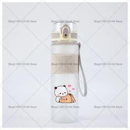 Bubu Dudu Water Bottle Yier Bear Panda Girl Boy Large Capacity Sports Kettle Transparent Cold Water Cup Outdoor Portable 550ml
