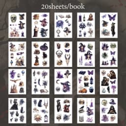 Mr. Paper 2Style 20Sheets/book Fantasy Art Series Sticker Book for DIY Handbook Phone Case Photo Frame Card Decoration