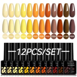 LILYCUTE 12PCs 7ml Nude Brown Red Nail Gel Polish Set Semi Permanent UV Gel For Nail Art Manicure Soak Off Gel Nail Polish Kit