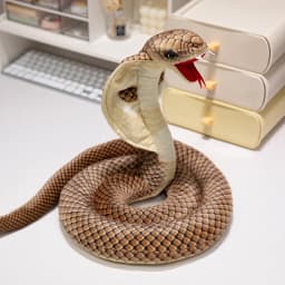 Simulation Cobra Plush Toy Golden Dot Indian Cobr Stuffed Animals Snake Plush Grey Funny Spoof Joke Toys Home Decor