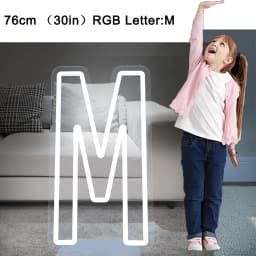 76cm Large Light up Letter Sign 26 Alphabet Stand up Lighting for Wedding Birthday Party Home Bar Decor