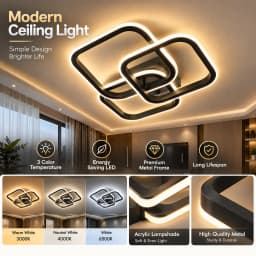 Modern Baked Enamel Finish LED Ceiling Lamp 3 Color Temperature Corridor Lights Balcony Lamps Bedroom Living Room 110V-240V