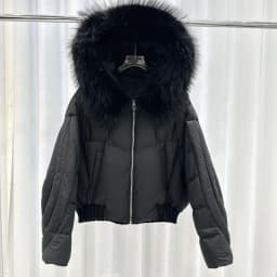 OFTBUY Short Zipper Parkas with Fur for Women Winter Warm Thick Duck Down Jacket Real Rccoon Fur Collar Women Hooded Clothing