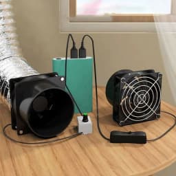 1Pcs Adjustable Speed USB Exhaust Fan with Pipe Duct Air Ventilation Fume Absorber Simple Mini Air Blower