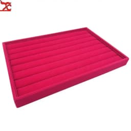 35X24X3Cm Flannel Jewelry Tray 100 Digit Ring Display Storage Jewelry Display Props Ring Trays Dedicated Dustproof Plastic Cover