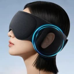 All Inclusive Weighted Eye Mask For Sleeping With Ear Cover 3D Blackout Gravity Sleep Patchs Eyeshade Sleepmask for Side Sleeper