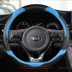 PU Leather Car Steering Wheel Cover for Kia Ceed Sportage Picanto Cerato Seltos Soul Stonic Stinger Rio 3 4 5 Auto Accessories