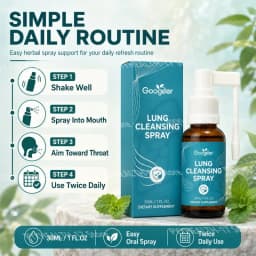 Respiratory Support Spray for Airway Clearance & Breathing Ease Natural Lung Detox Supplement Eucalyptus & Menthol Formula 30ml