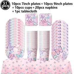 1set Pink Butterfly Balloons 32inch Number Balloon Set Happy Birthday Butterfly Foil Balloon Baby Shower Birthday Party Decors