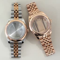39mm 36mm Round Edge Watch Case Sapphire Crystal Glass For Seiko NH35 NH36 NH38 NH34 Miyota 8215 Movement Presidential Bracelet