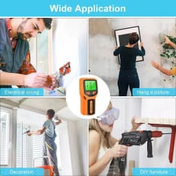 HW430 5in1 Wall Stud Detector LCD Display Multifunctional Handheld for Wood AC Wire Cable Metal Detector Electric Wall Finder