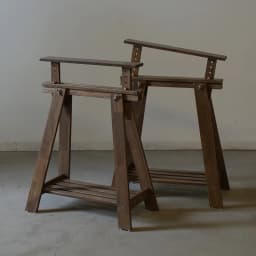 Rustic Wood Table Legs for Outdoor Photo Prop Stool Feet Vintage Workstation Base Industrial Photography Background Setting