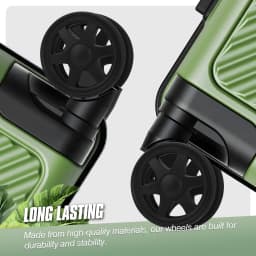 8Pcs Black Suitcase Wheels W/H Screw Replacement Wheel for Luggage Wear-resistant Trolley Repair Wheel 50mm Axles Caster Parts