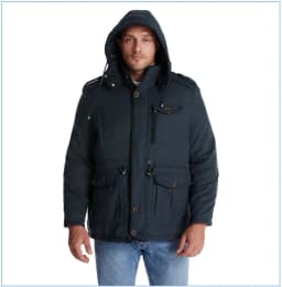 Men Oversized Hooded Lamb Fleece Parkas Men Thick Multi Pocket Mid Length Outerwear Winter Thick Parkas Males Thermal Parkas